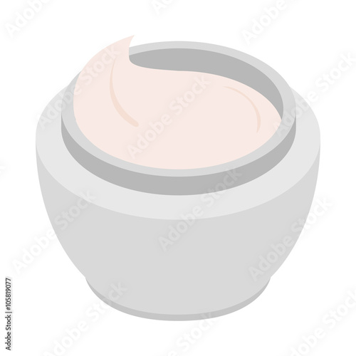 Cream icon, isometric 3d style