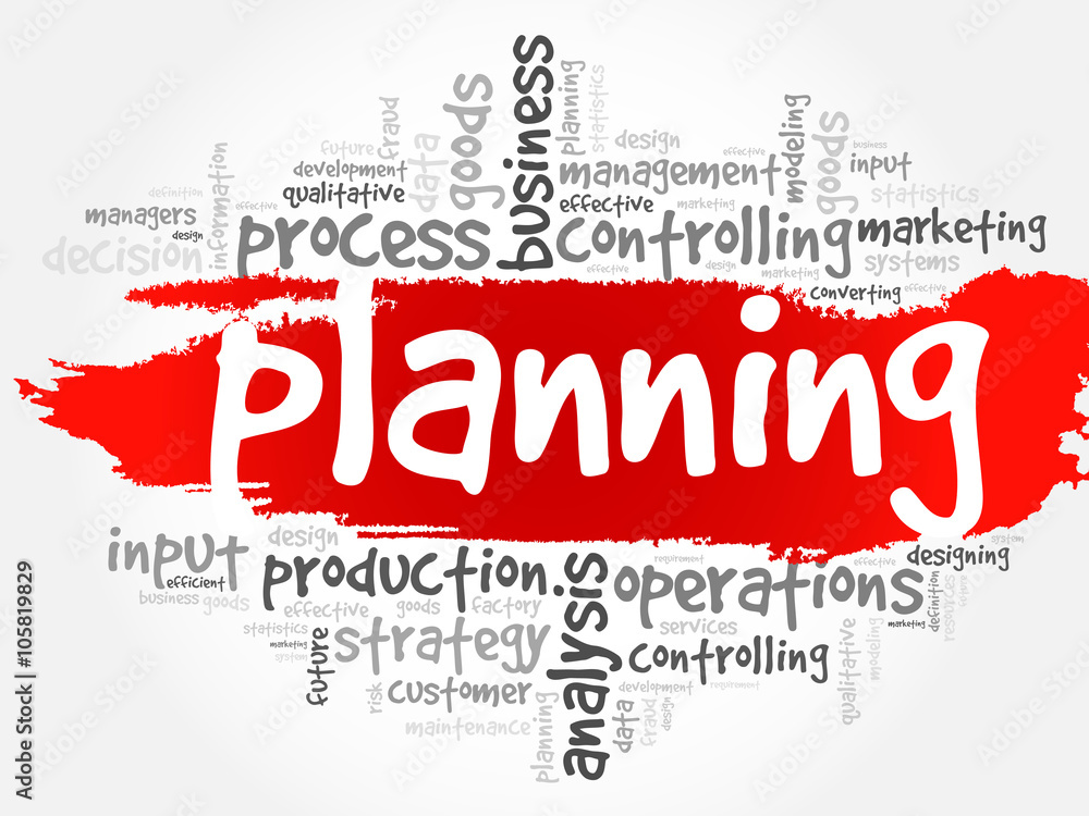 Fototapeta premium PLANNING word cloud, business concept background