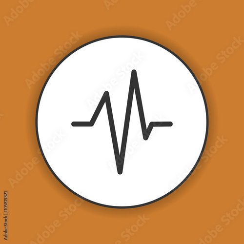Heart beat, Cardiogram, Medical icon - Vector