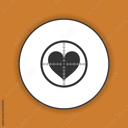 crosshair icon with a heart.