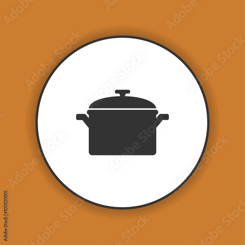Saucepan icon. Vector illustration.