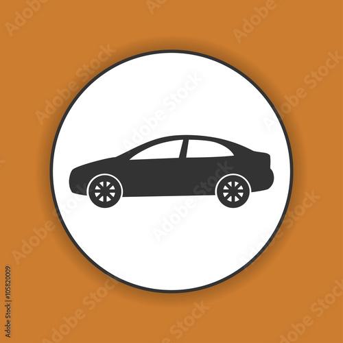 Car icon. Flat design style