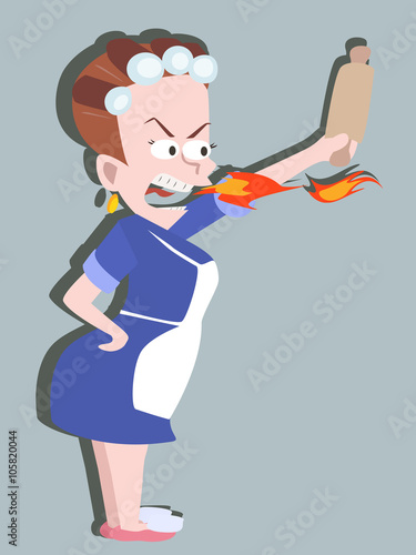 angry housewife shouting