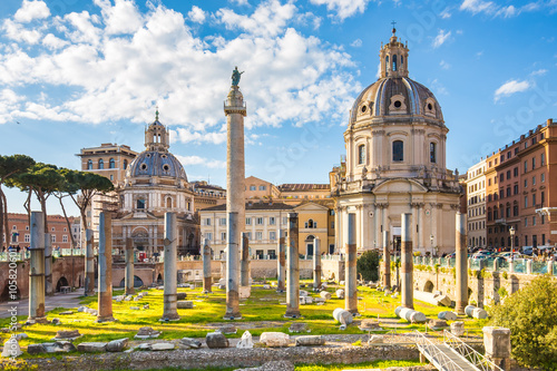 Photo The Trajan's Forum in Rome, Italy.