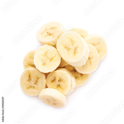 Banana slice isolated