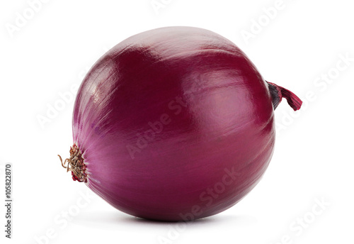 Purple onion on white