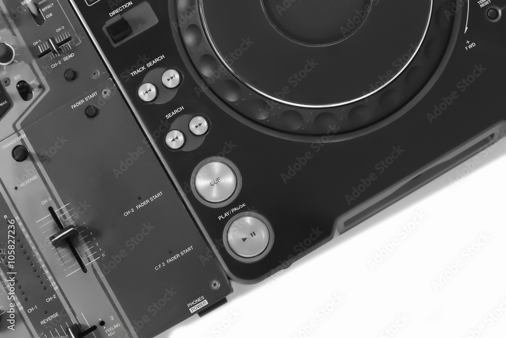 Obraz premium DJ mixer closeup
