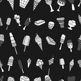 ice creams seamless pattern