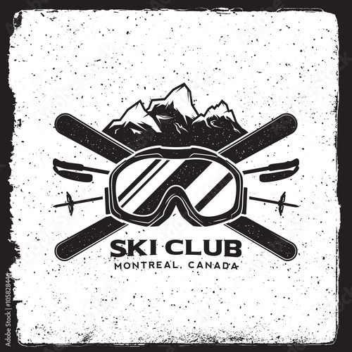 skiing emblem. logotype template