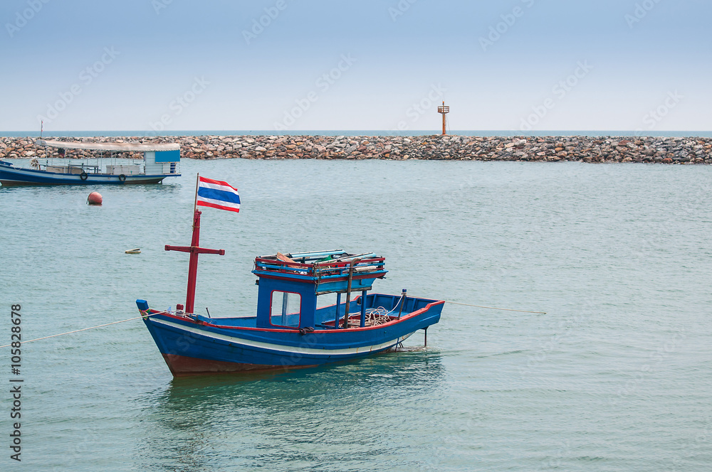 Thai boat in the bay