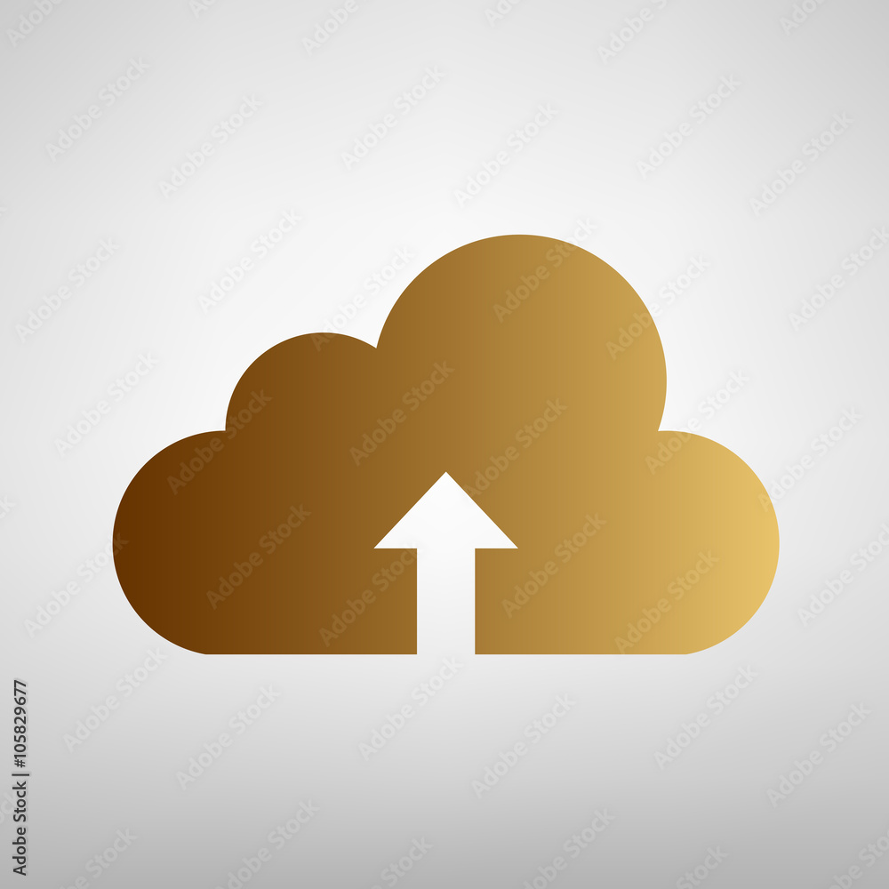 Cloud sign. Flat style icon