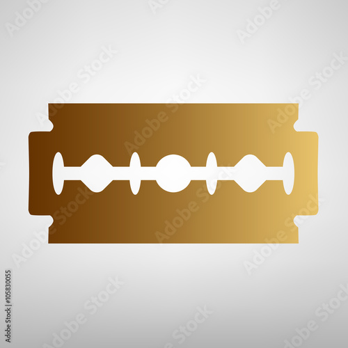 Razor blade sign. Flat style icon
