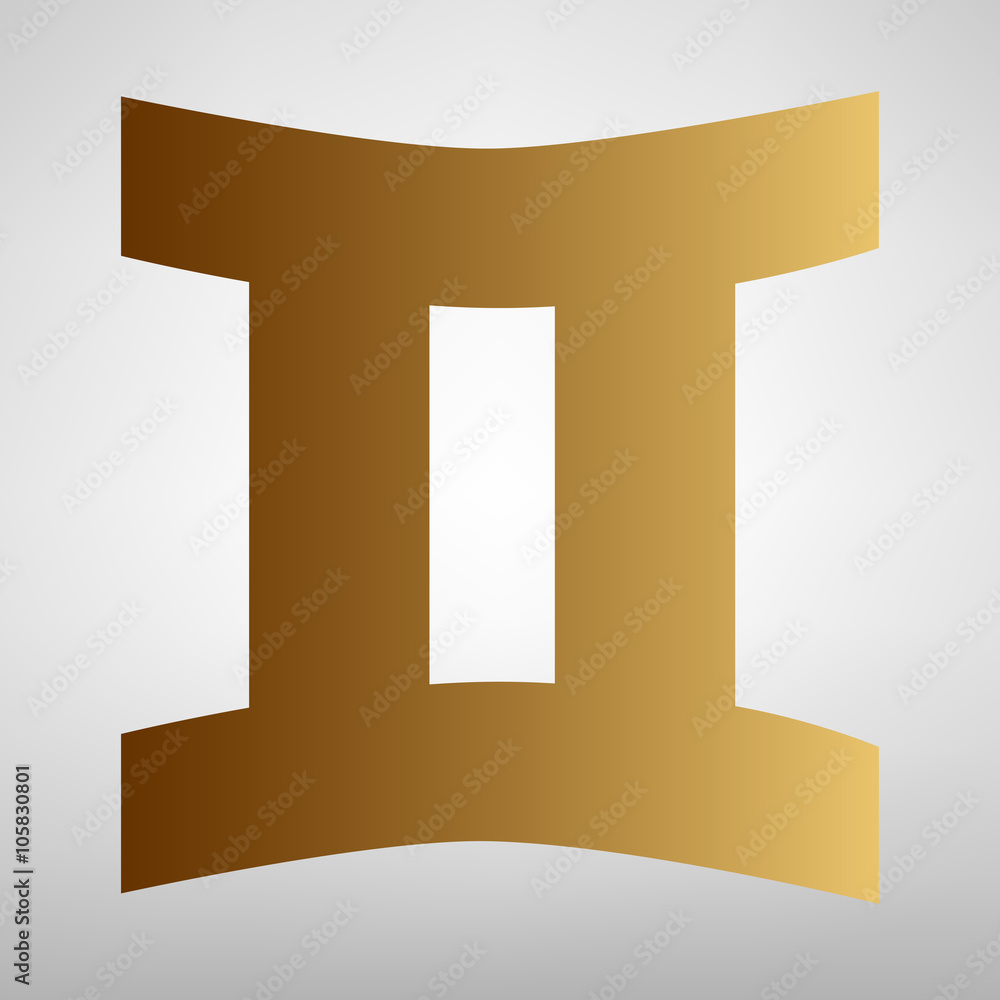 Gemini sign. Flat style icon Gemini sign. Flat style icon