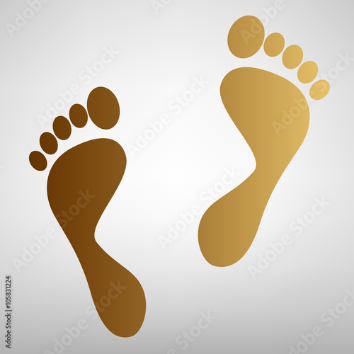 Foot prints sign