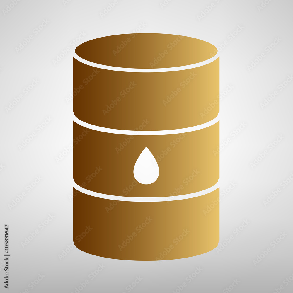 Oil barrel sign. Flat style icon Oil barrel sign. Flat style icon