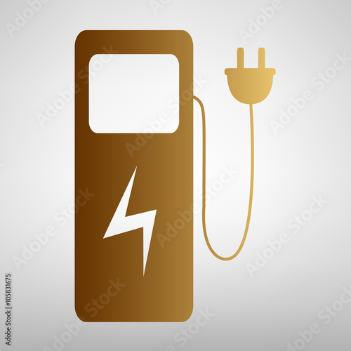 Electric car charging station sign