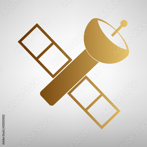 Satellite sign. Flat style icon