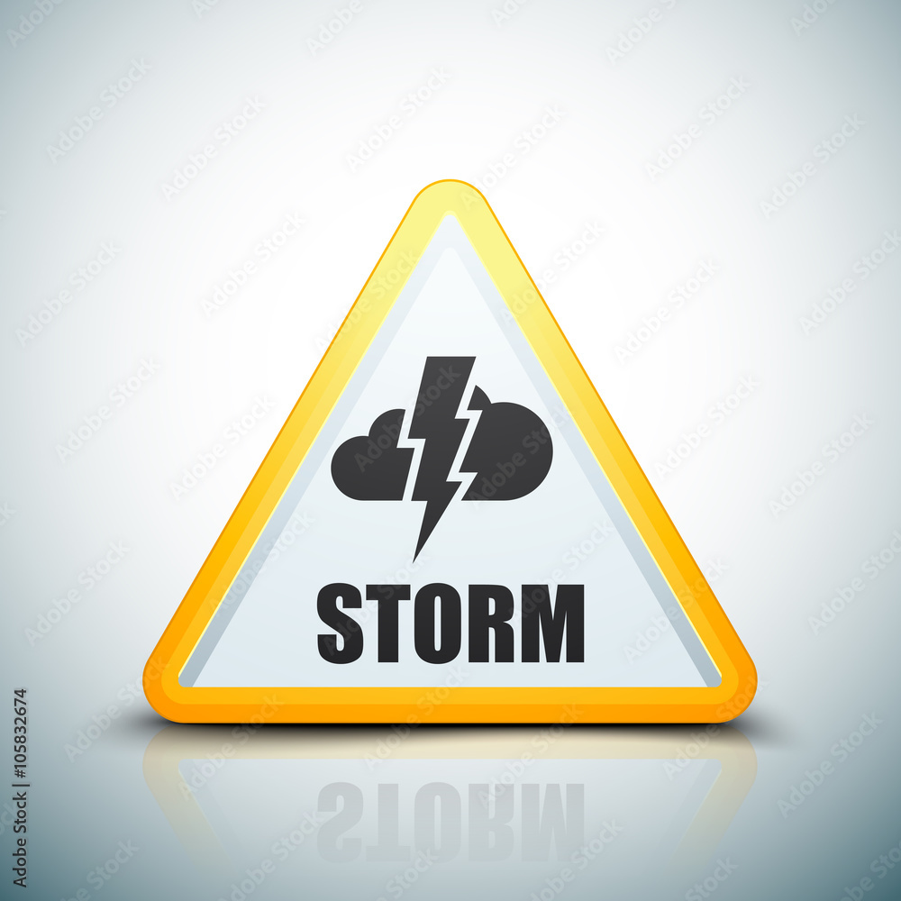 Storm Hazard sign