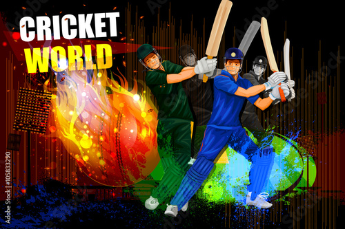 Player in Cricket Championship background