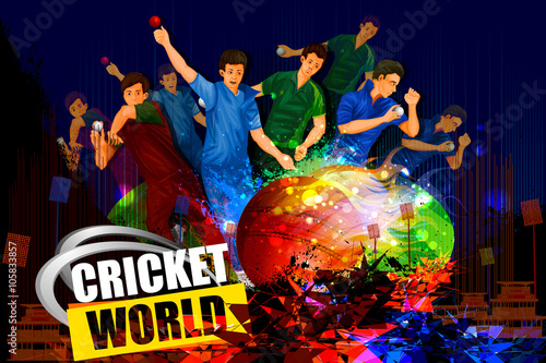 Player in Cricket Championship background