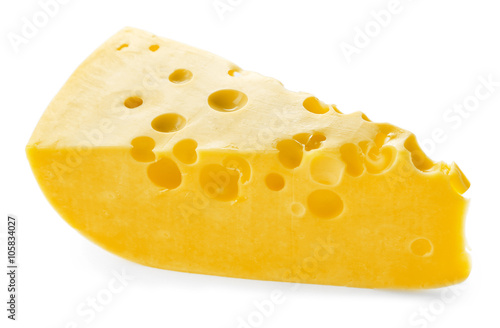Wallpaper Mural Chunk of cheese, isolated on white Torontodigital.ca