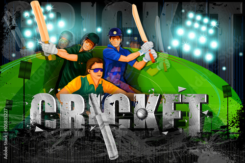 Player in Cricket Championship background