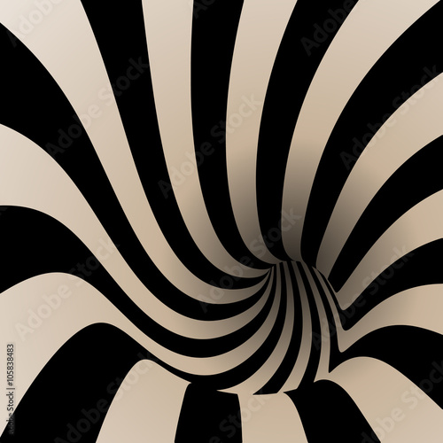 Spiral Striped Abstract Tunnel Background