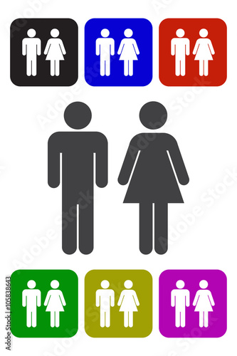 Woman and man icons vector illustration