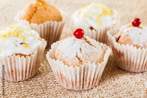 Muffins with cranberries an...