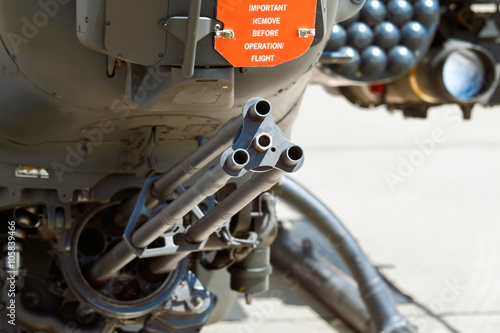 фотографія Gatling cannon on attack helicopter