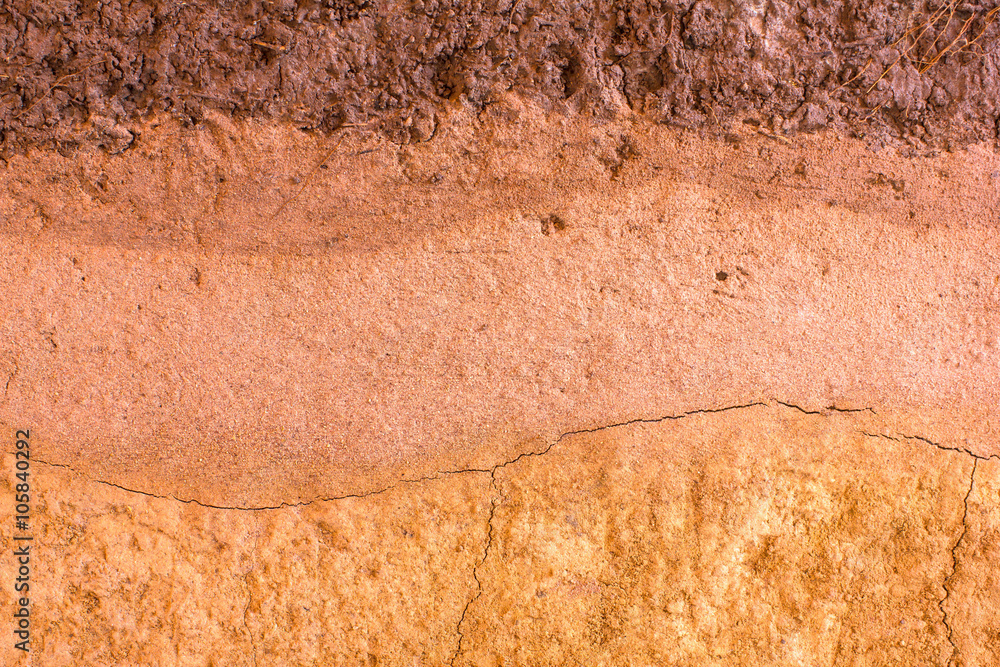 patterned layer of clay soil for the background. Stock-Foto | Adobe Stock