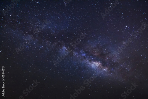 Obraz na płótnie milky way on a night sky, Long exposure photograph, with grain w salonie