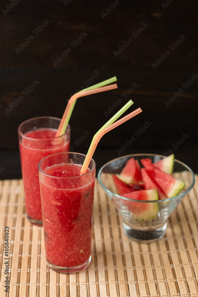 Watermelon juice in glass Watermelon juice in glass