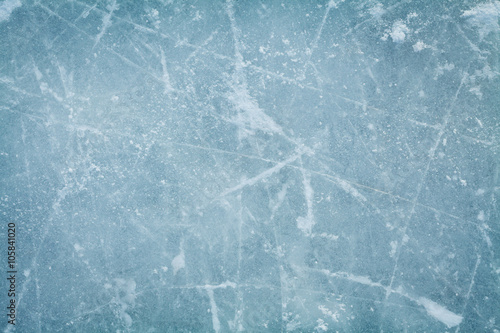 Ice hockey rink background or texture, macro, top view
