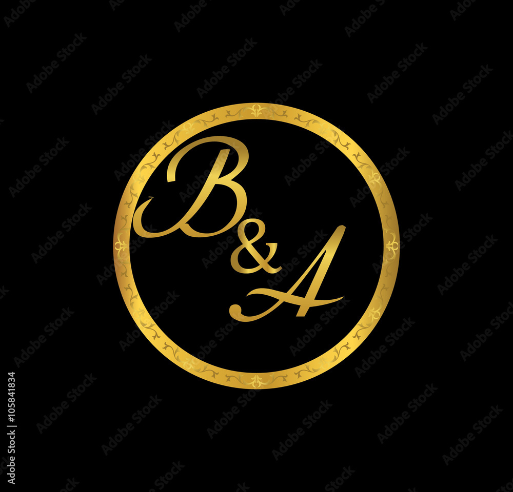 BA initial wedding in golden ring BA initial wedding in golden ring