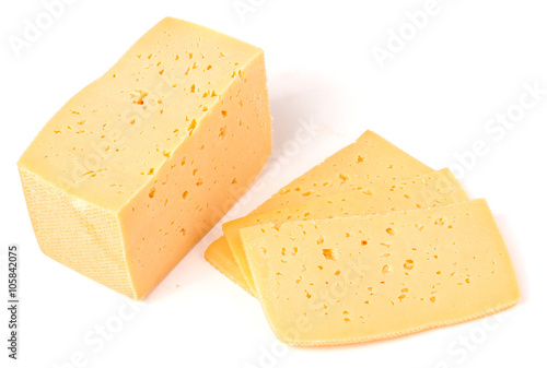 Dutch cheese isolated on white background