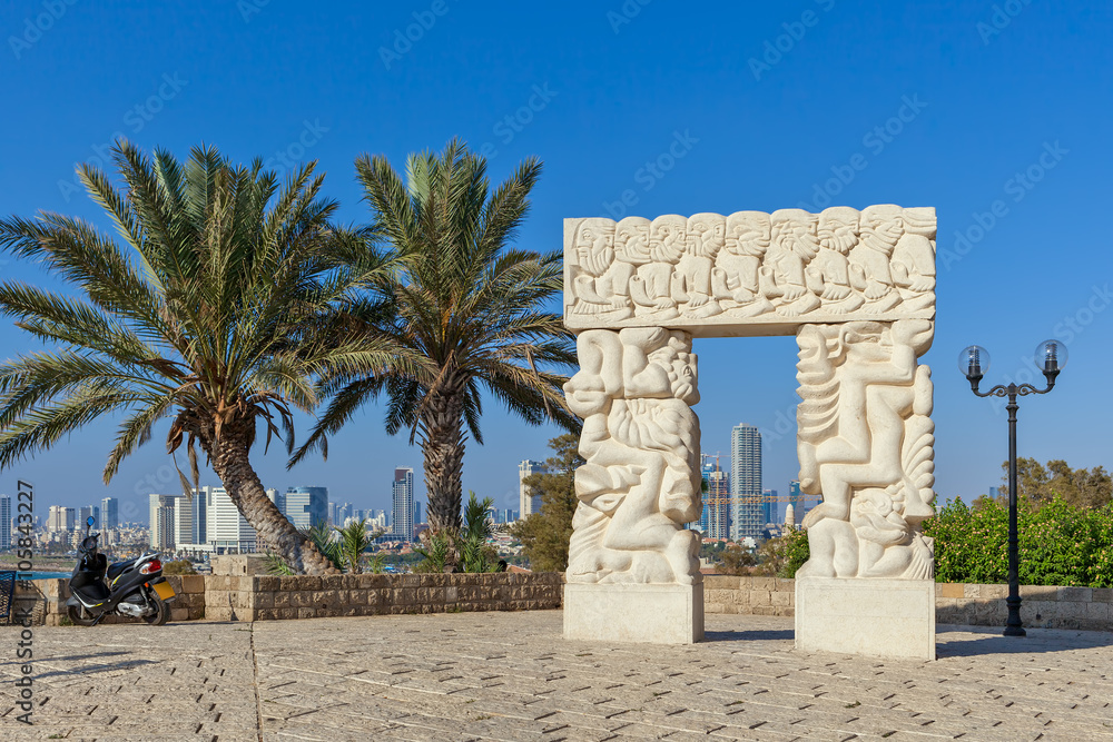 Statue of Faith in Old Jaffa.