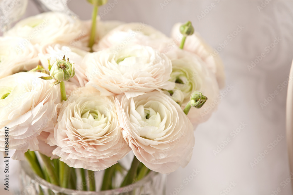 Beautiful wedding bouquet with Ranunculus