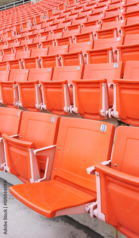 Orange Grandstand Chairs 2 Orange Grandstand Chairs 2
