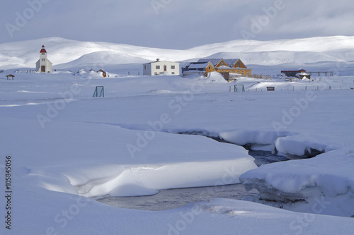 Le village de Modrudalur en hiver