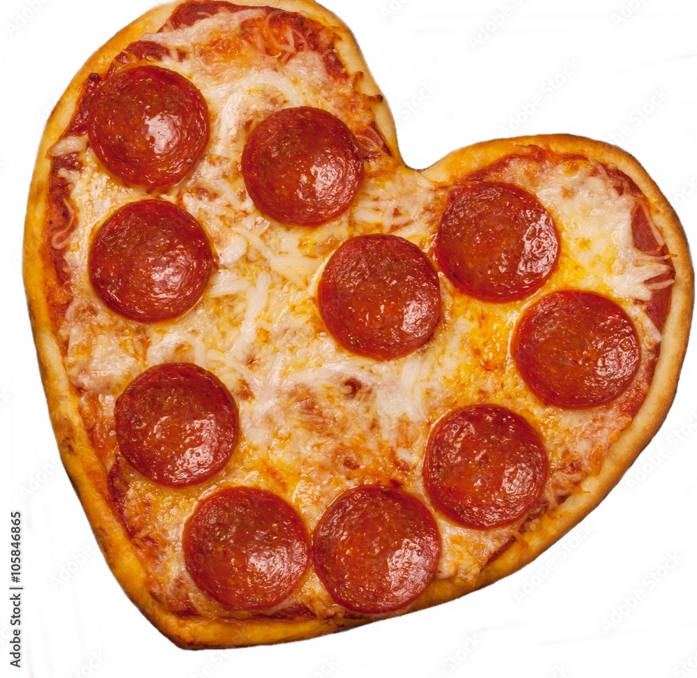 Heart shaped Pizza for Valentine's day Heart shaped Pizza for Valentine's day