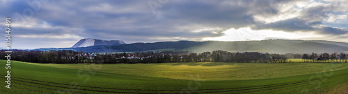 scenic Landscape near Bad Frankenhausen in the Kiffhaeuser mount