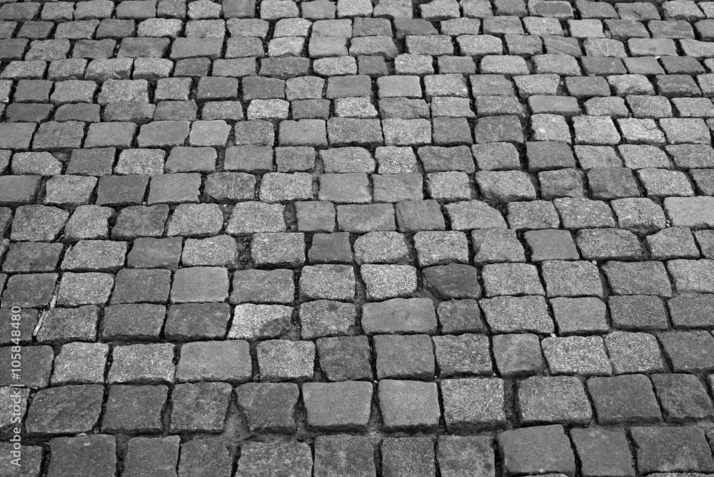 historical pavement in prague city center