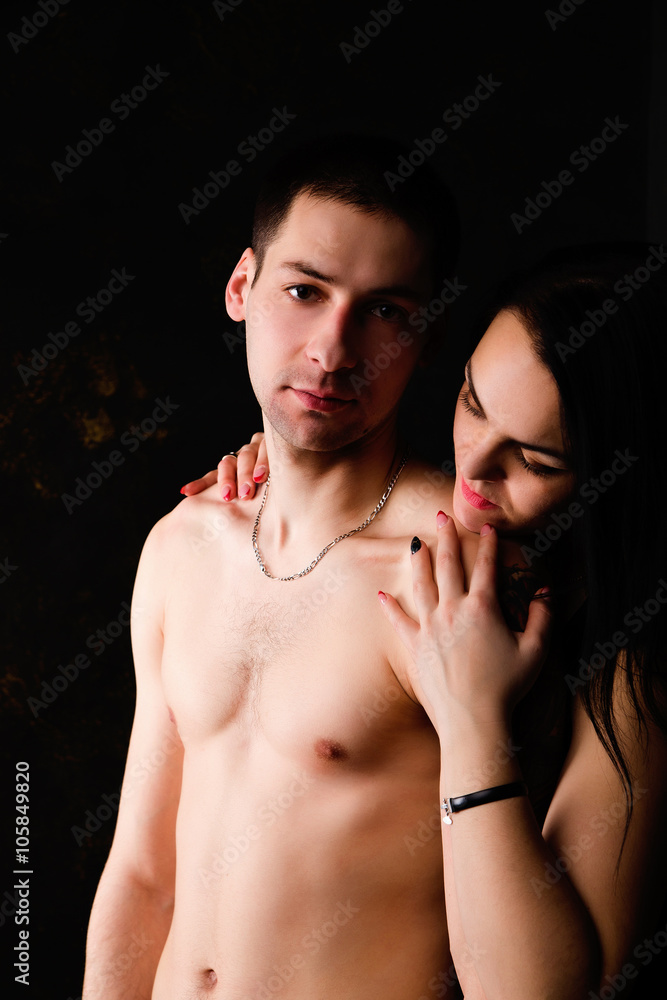 Young beautiful couple of brunette woman and handsome boxer man Young beautiful couple of brunette woman and handsome boxer man