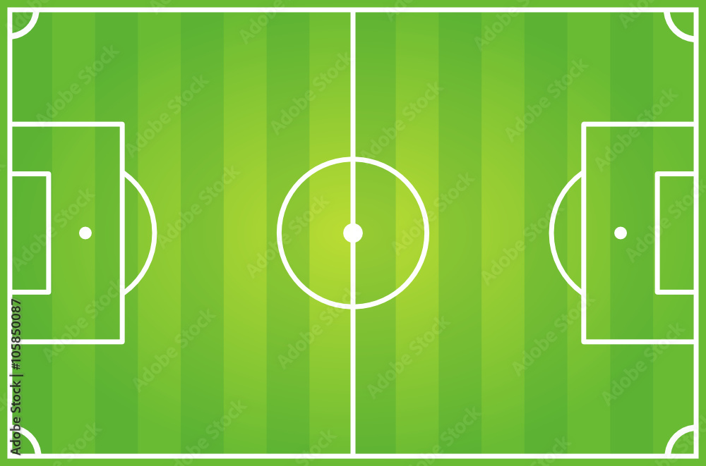 Spielfeld Fußball Stock-Vektorgrafik | Adobe Stock