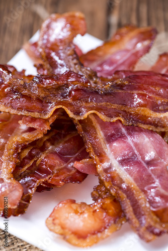 Portion of fried Bacon © HandmadePictures
