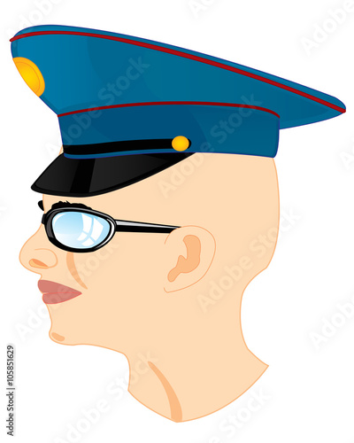 Man in service cap