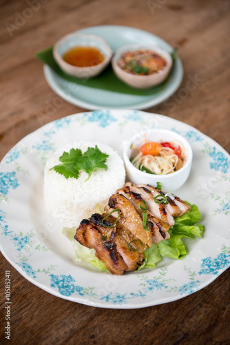 Thai grill chciken with jasmine rice