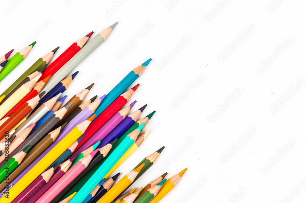 Colour pencils isolated on white background Colour pencils isolated on white background