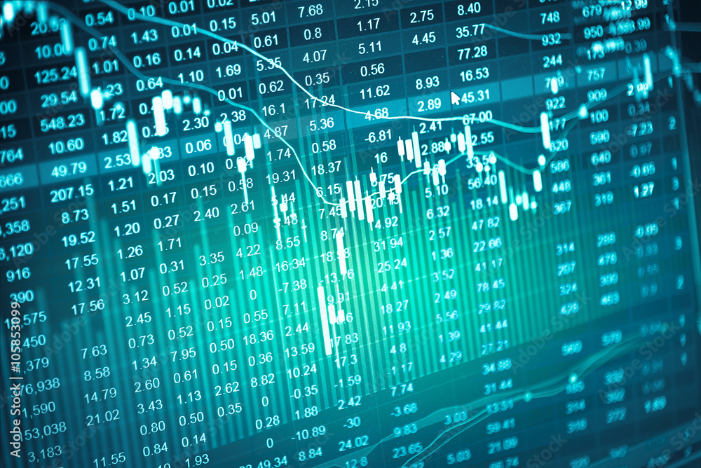 Candle stick graph chart of stock market investment trading, mon Candle stick graph chart of stock market investment trading, mon
